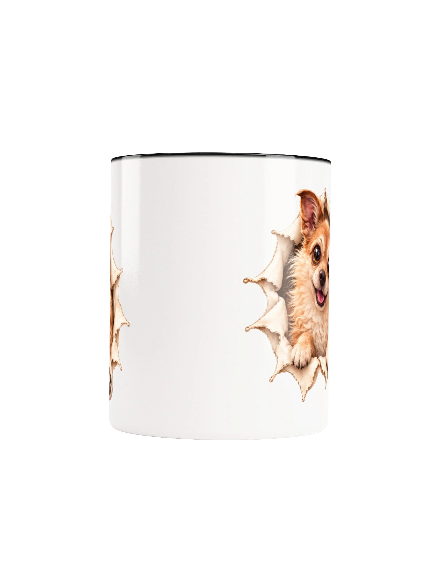 Peekaboo Happy Little Dog Front and Back Mug product image (37)