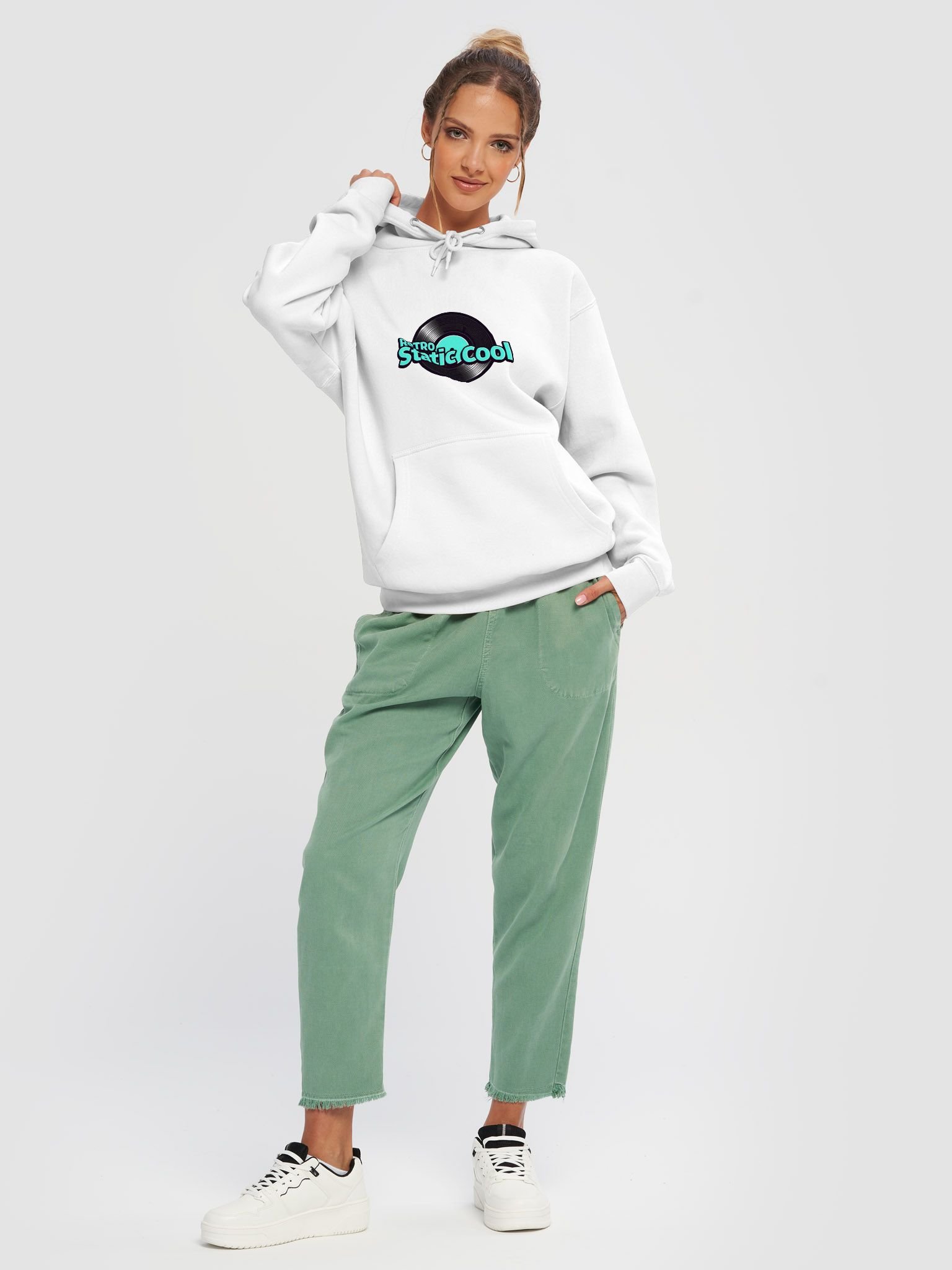 Retro Static Cool Vinyl Hoodie product image (49)