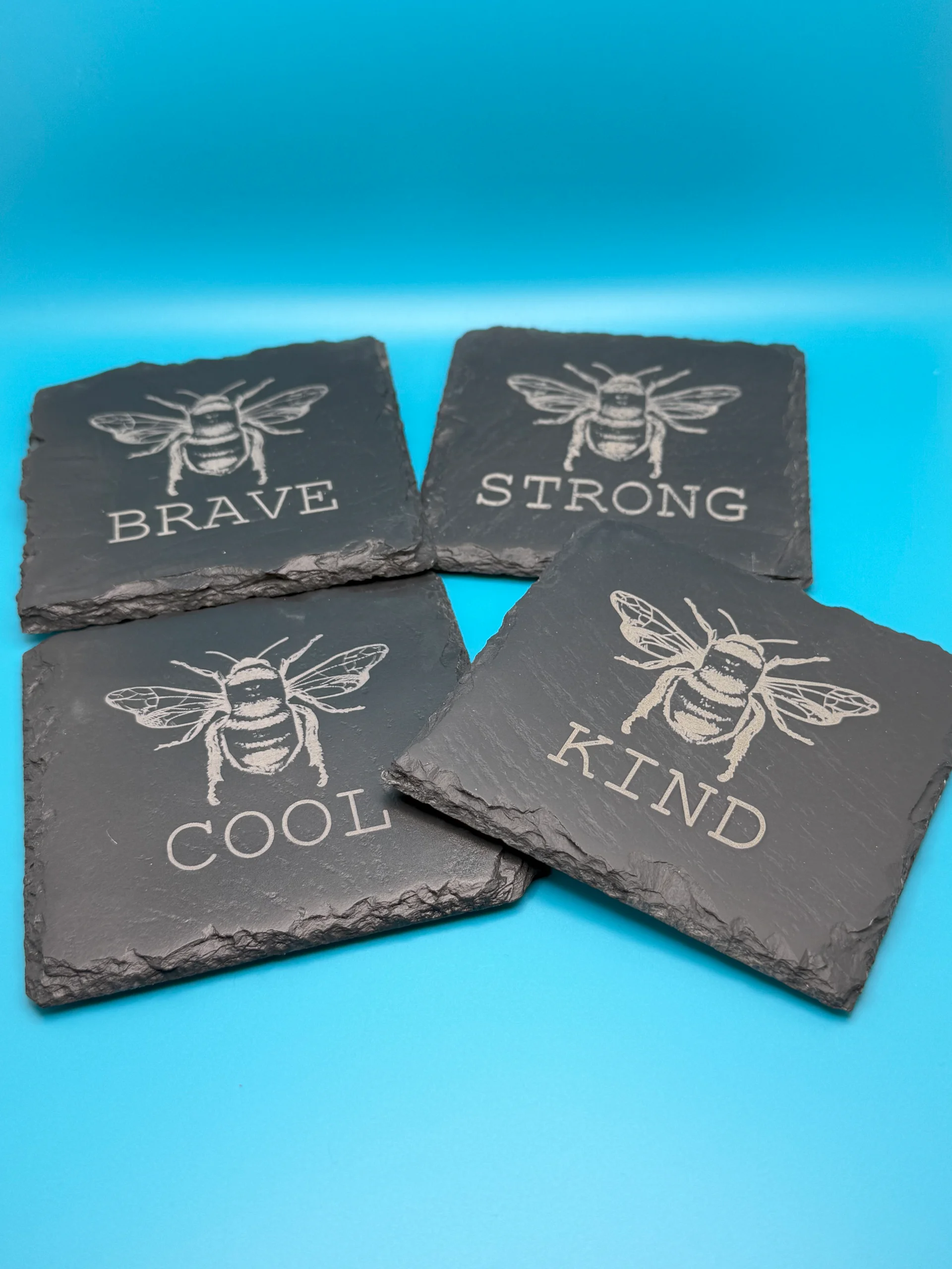 Slate "Bee" Coasters - Individual Coaster product image (6)
