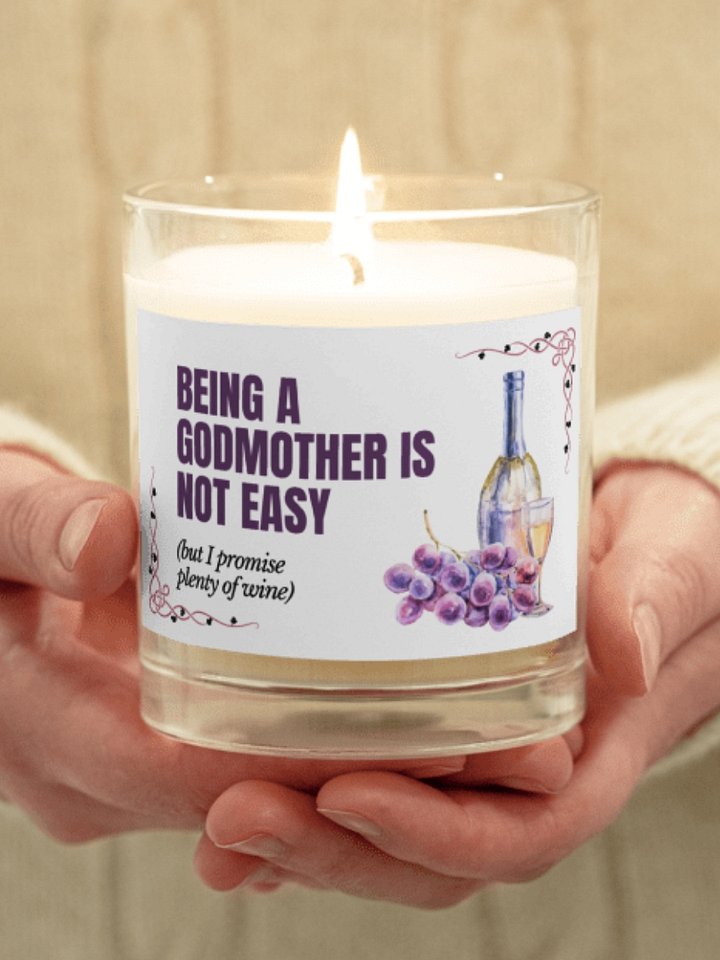 Funny godmother proposal gift for a wine lover soy wax vegan candle product image (1)