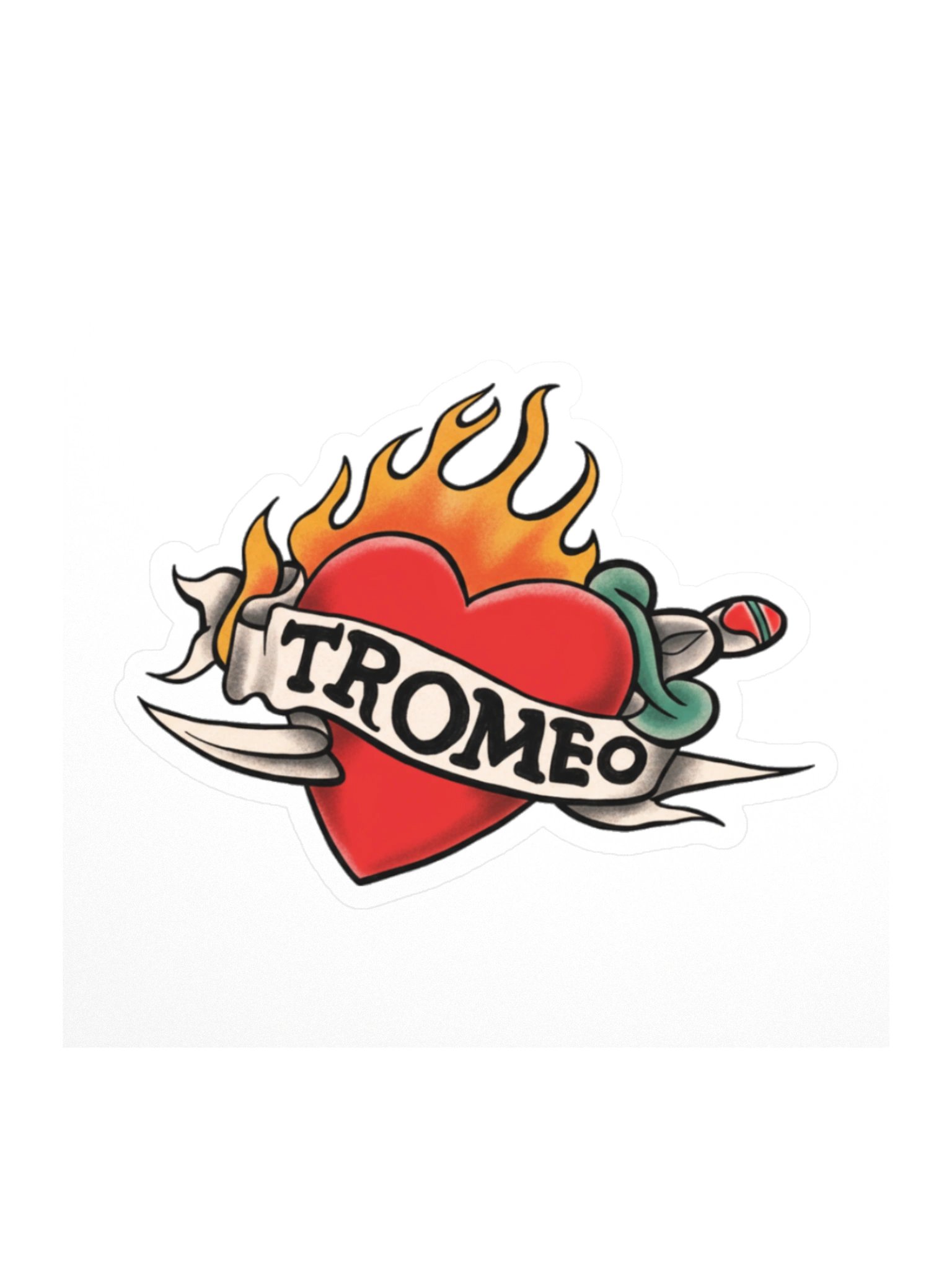 Tromeo Flaming Heart Sticker product image (3)
