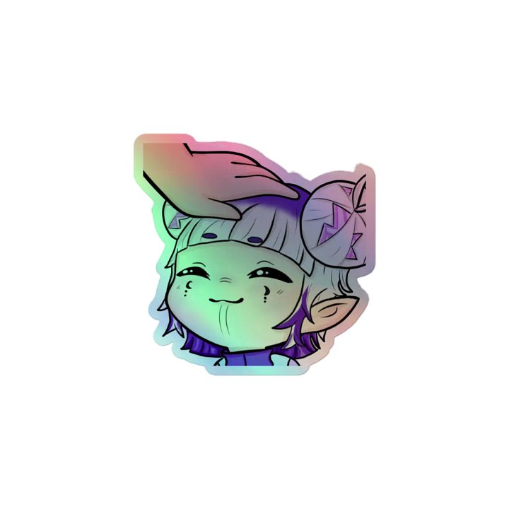SilverGemini - Holo Headpats Emote Sticker product image (1)