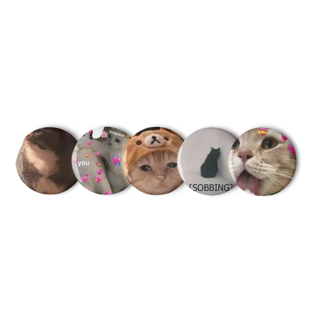 Set of Pin Buttons: Meme Cats 29 product image (11)