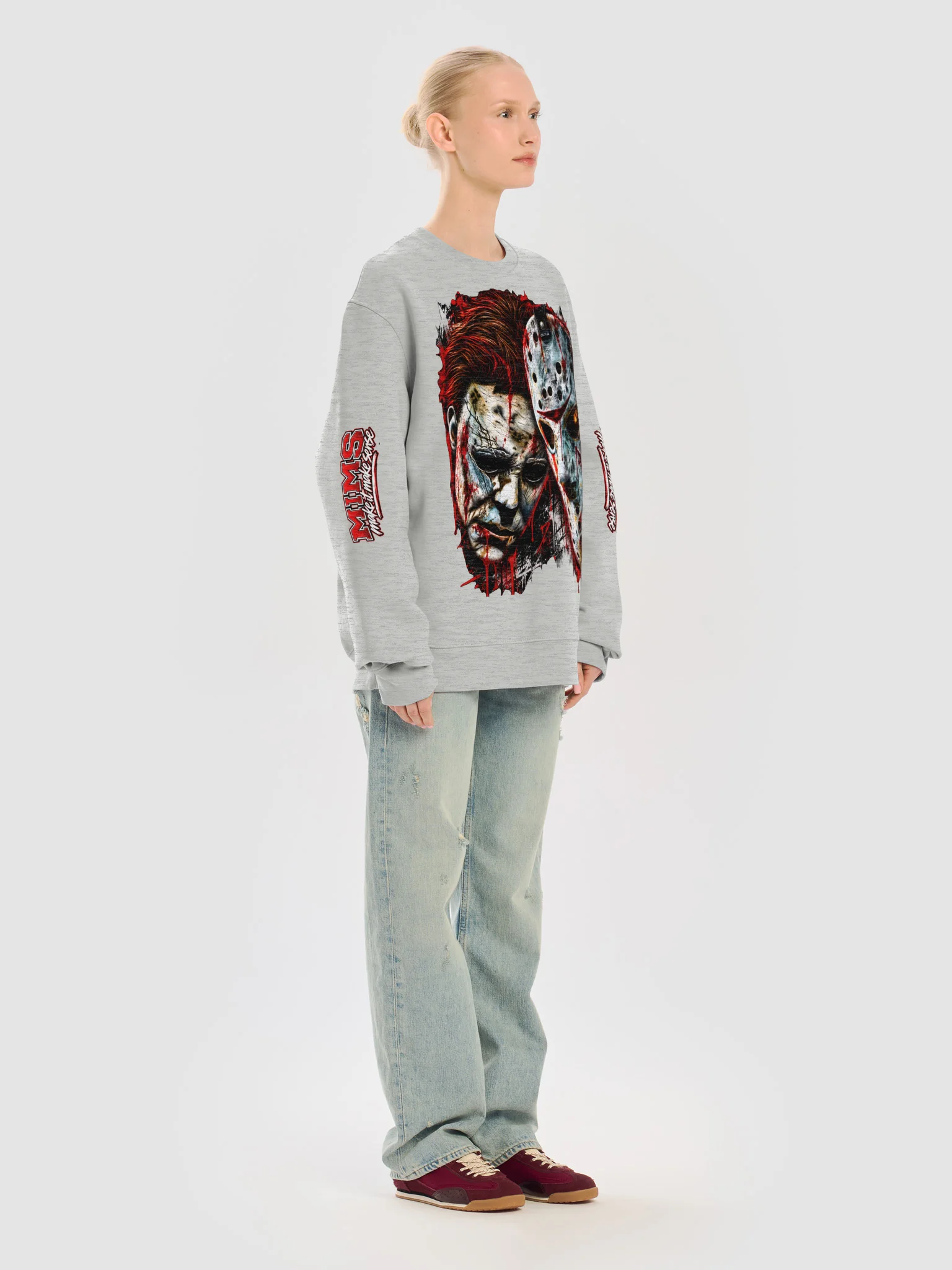 Twin Mask Horror Sweatshirt product image (21)