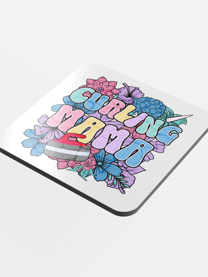 Curling Mama Floral Cork Coaster product image (1)