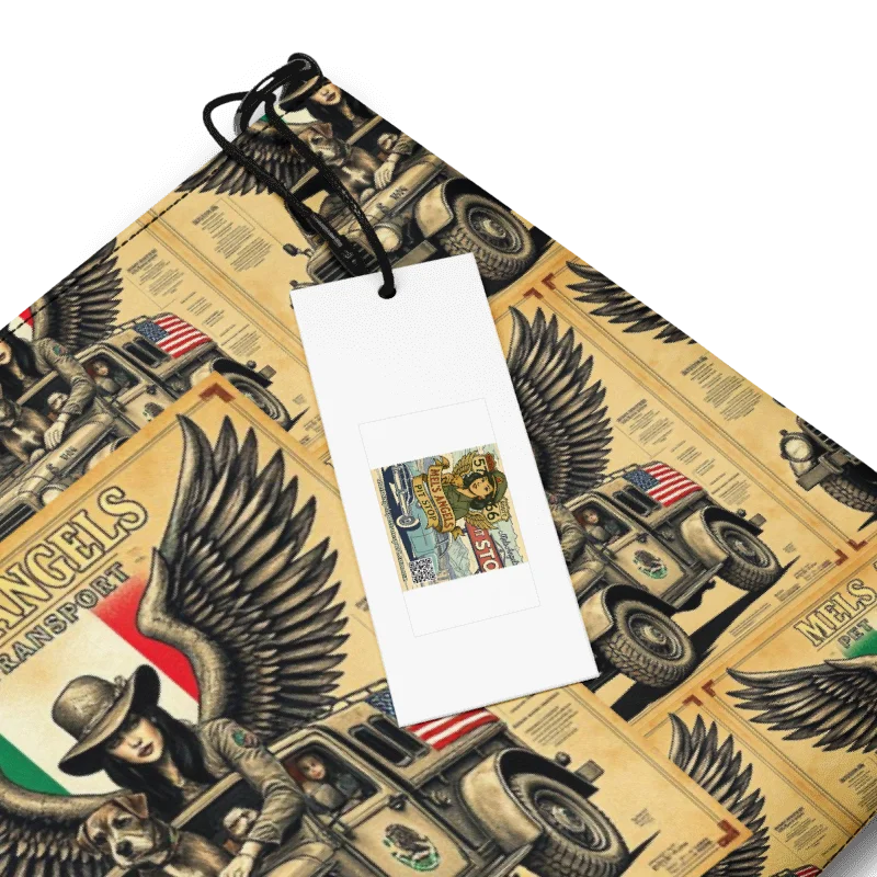 Mel’s Angels Vintage Crossbody Bag – All-Over Print Faux Leather Purse with Strap product image (11)