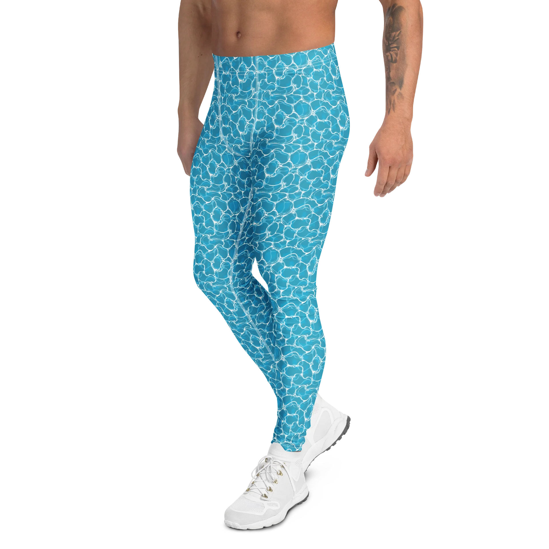 Unique Water Pattern Comfortable Men's Leggings product image (4)
