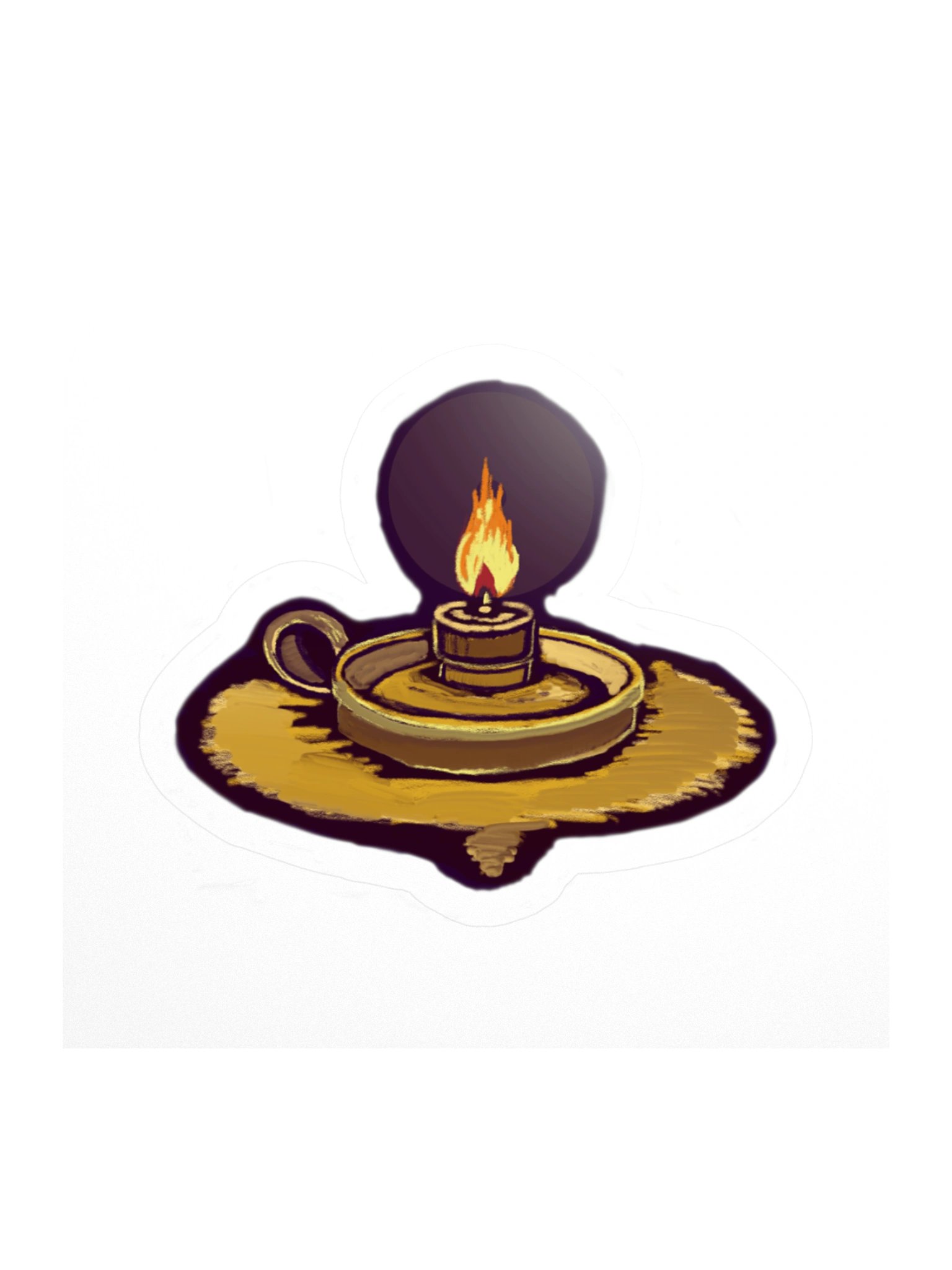 The Lit Candle, Witchy Candle Sticker (3 inch vinyl) product image (1)