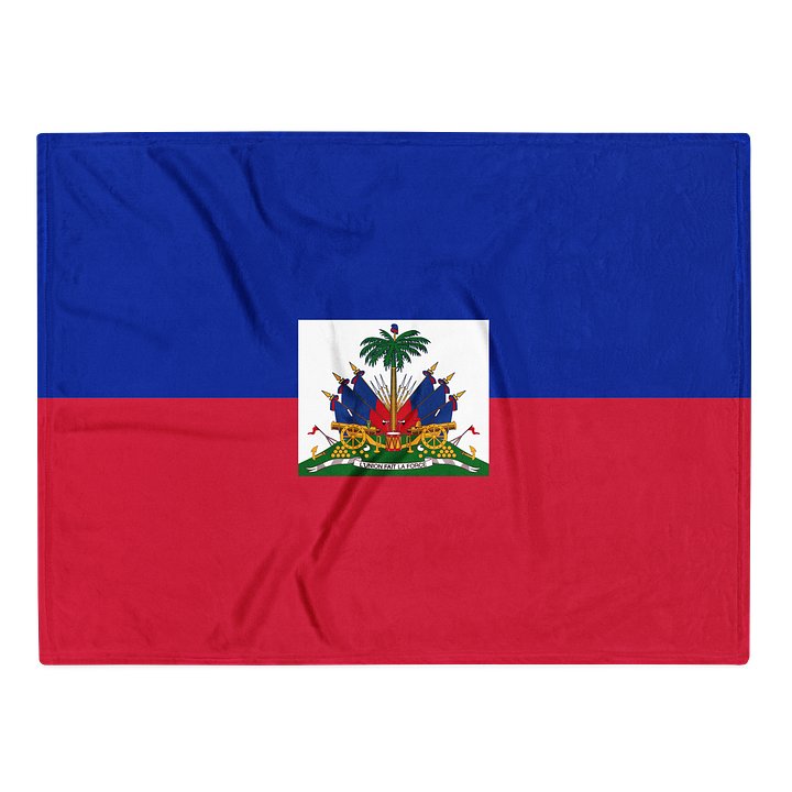 Cozy Haitian flag Throw Blanket product image (1)