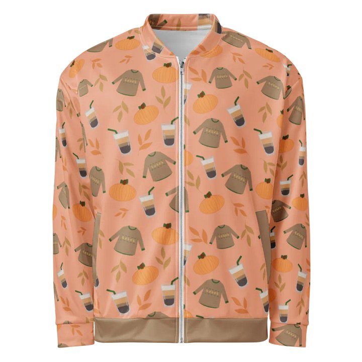 Cozy Fall Sweater Patterned Bomber Jacket product image (1)
