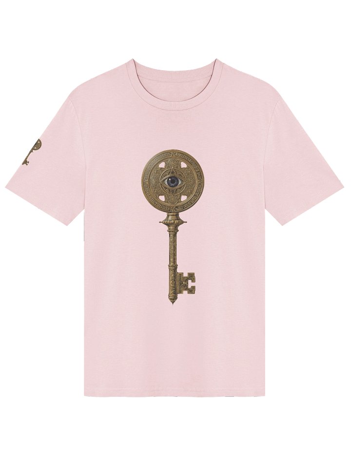 The Gatekeeper’s Key – Cotton Pink Sigil Edition (Front + Right Shoulder Print) product image (1)