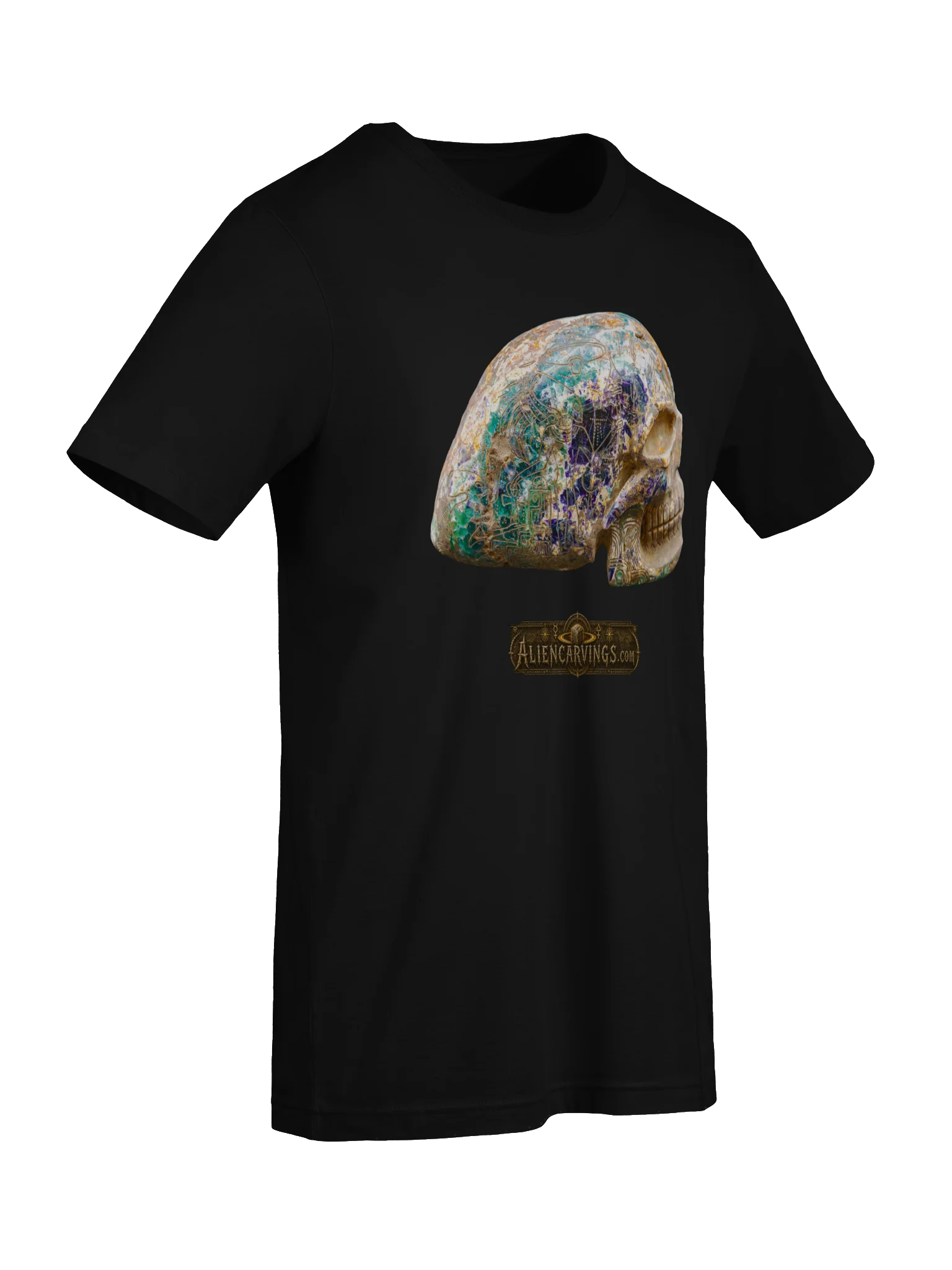 Aliencarvings Giant Fluorite Skull T-Shirt product image (7)