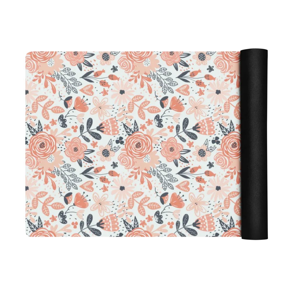 Orange Floral Boho Yoga Mat by Treasure Pie product image (2)