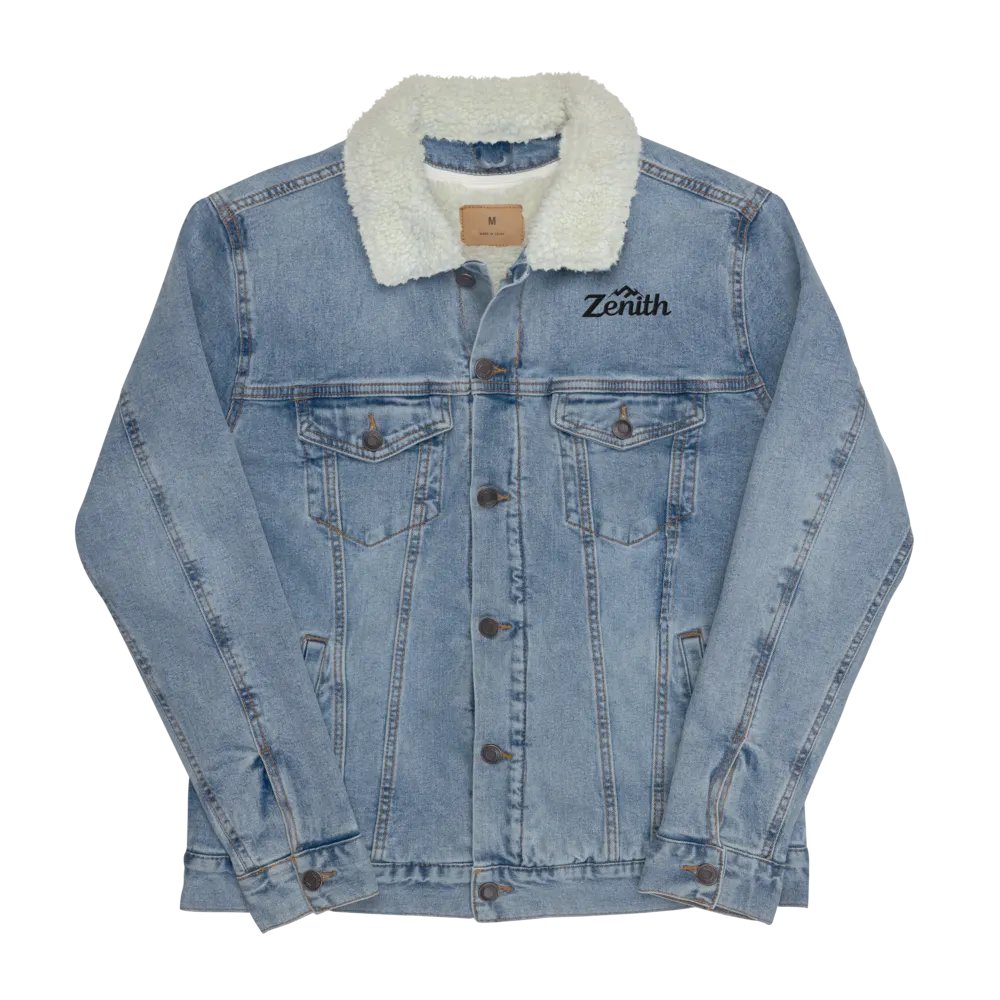 Zenith Unisex Heavyweight Sherpa Denim Jacket - 12oz - Black & Light Denim product image (5)
