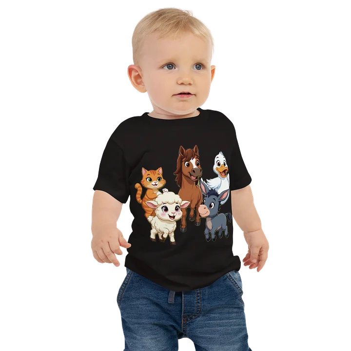 Cheerful Farm Animal Friends Baby Tee product image (1)