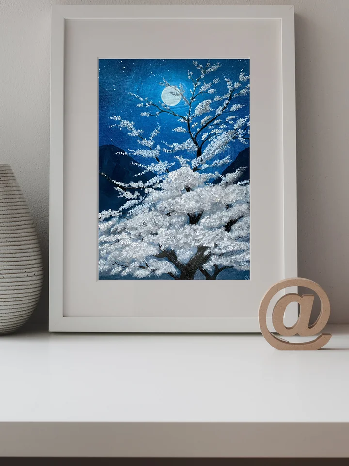 Moonlit Serenity – Sakura Taihaku Painting – Original Acrylic product image (1)