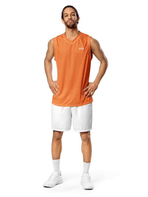 His House Performance V-Neck Muscle Tank - Orange product image (1)