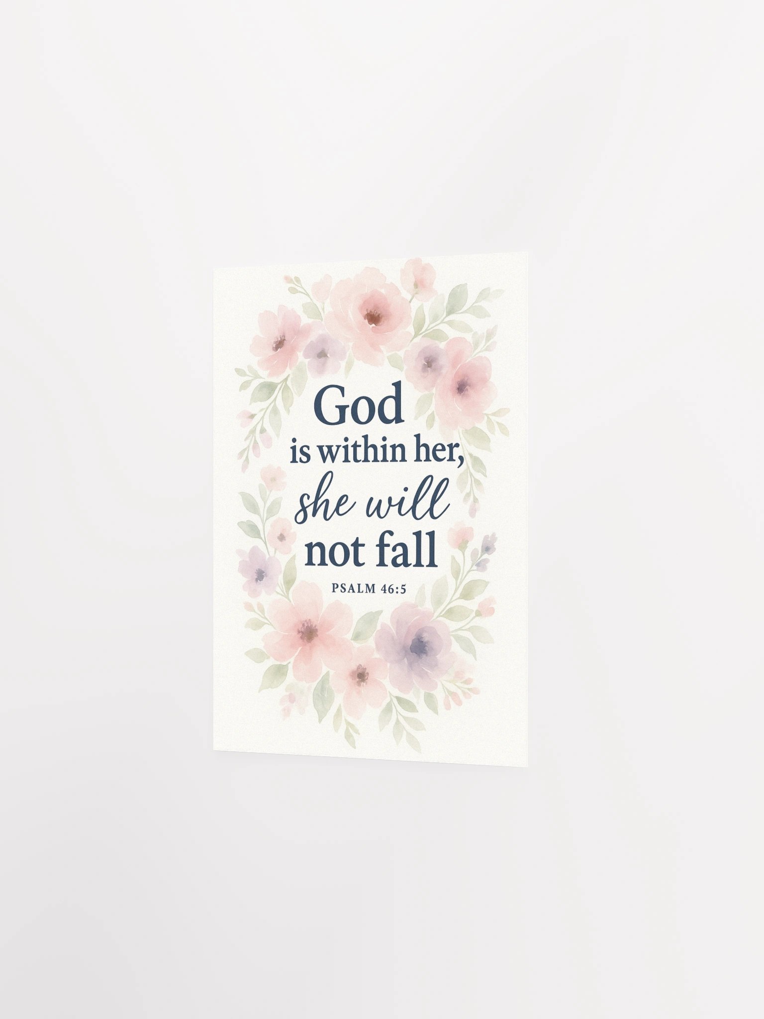 Psalm 46:5 Christian Poster – God Is Within Her, She Will Not Fall Scripture Print product image (7)