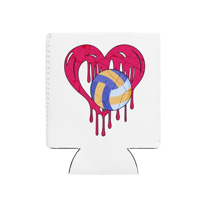 Heart Volleyball Melting Love Can Cooler product image (1)