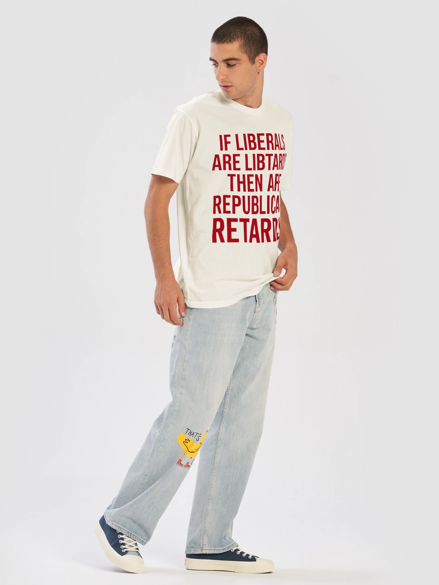 "If Liberals Are Libtards..." Funny Political Satire Unisex Graphic T-Shirt product image (14)