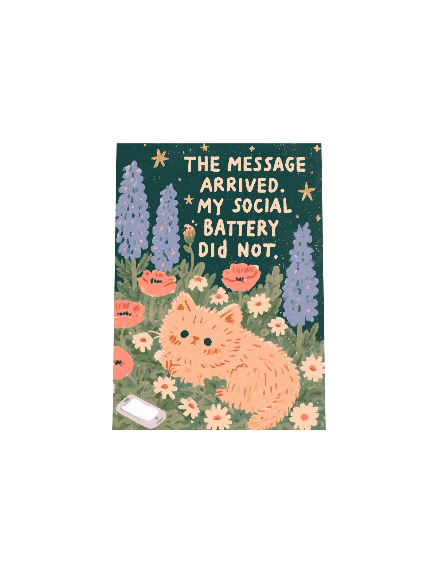 Social Battery Cat Garden Poster product image (28)