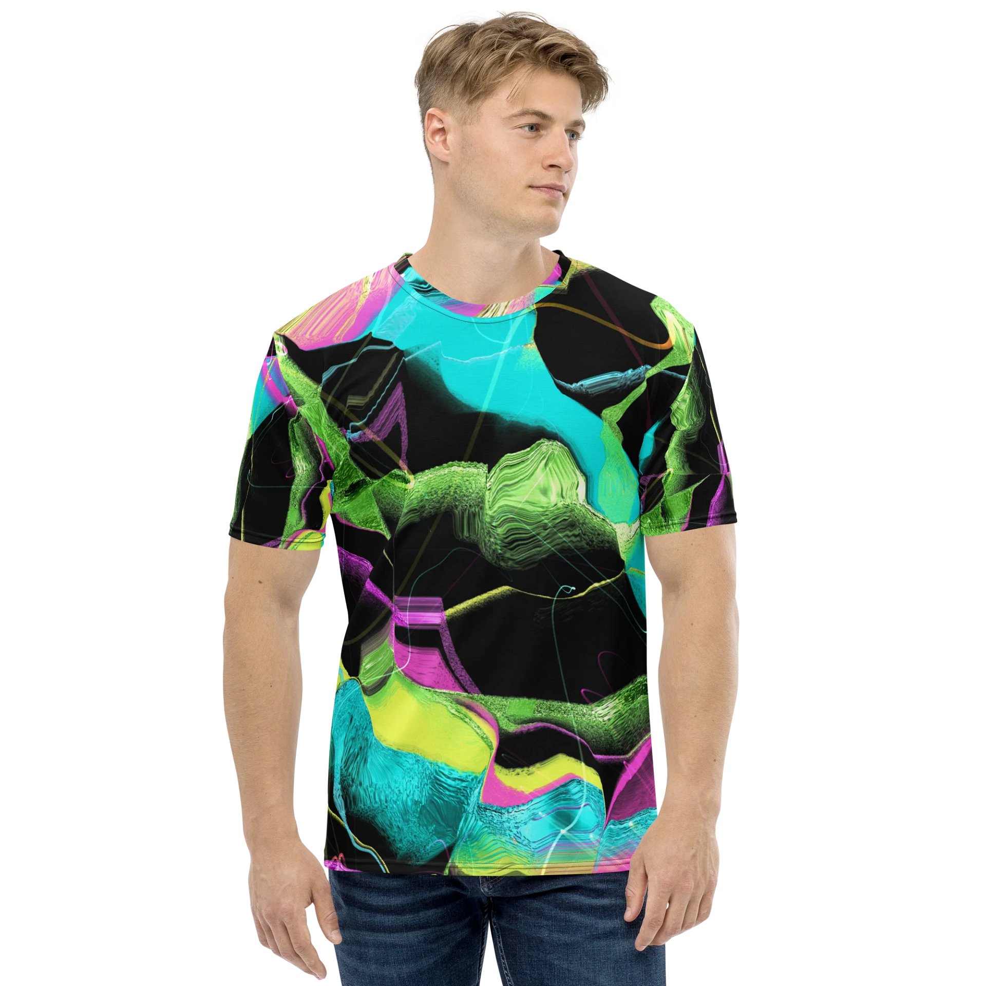 Neon Vibes All-Over Print T-Shirt product image (3)
