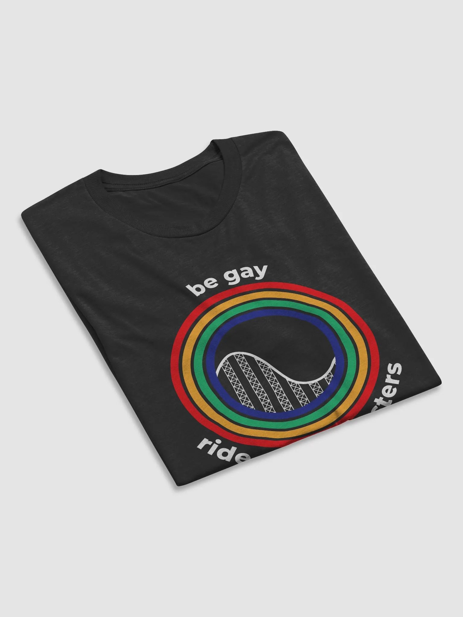 Be Gay, Ride Rollercoasters (dark - tri-blend) product image (6)