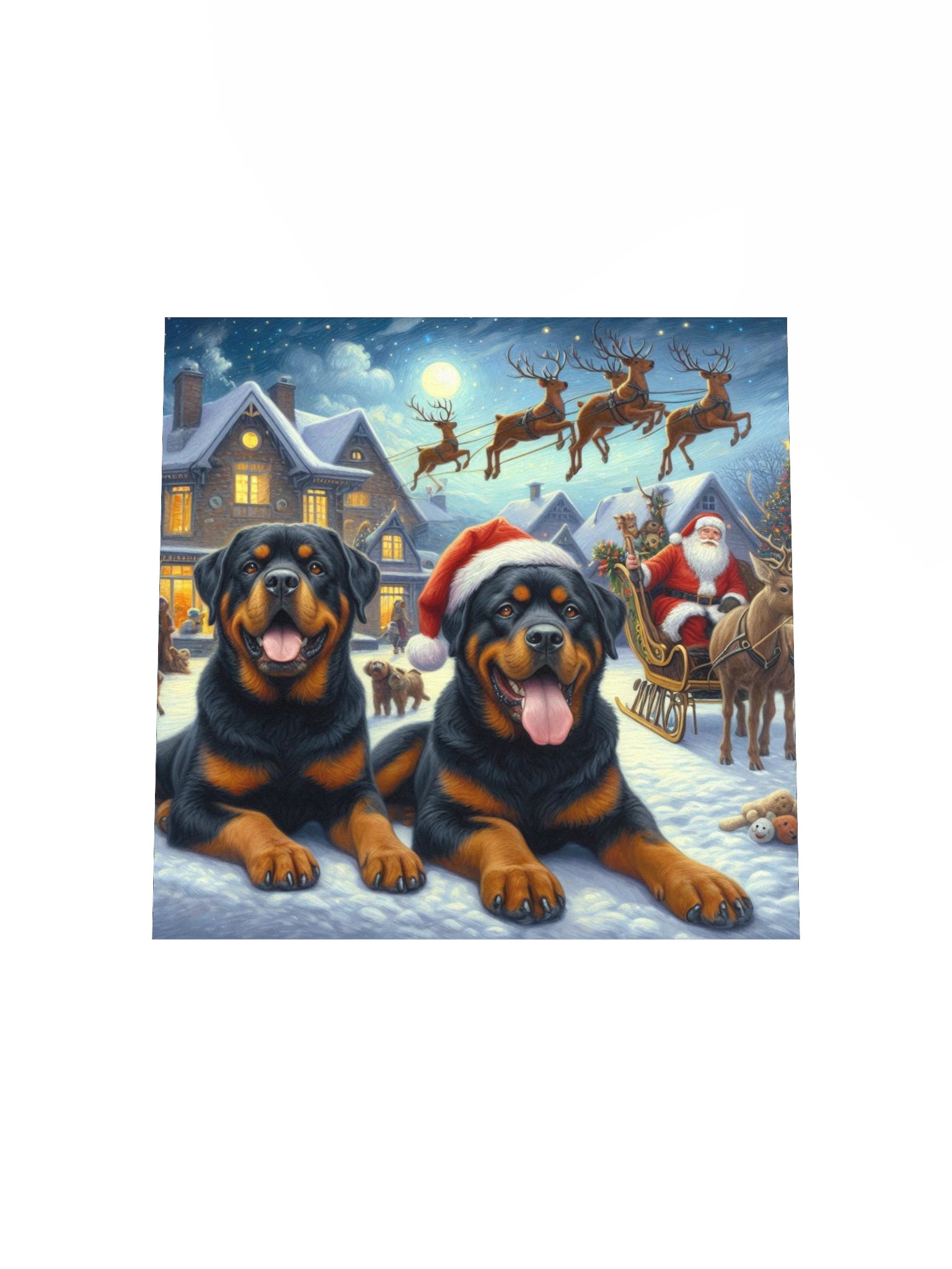 Rottweilers & Santa Poster product image (17)