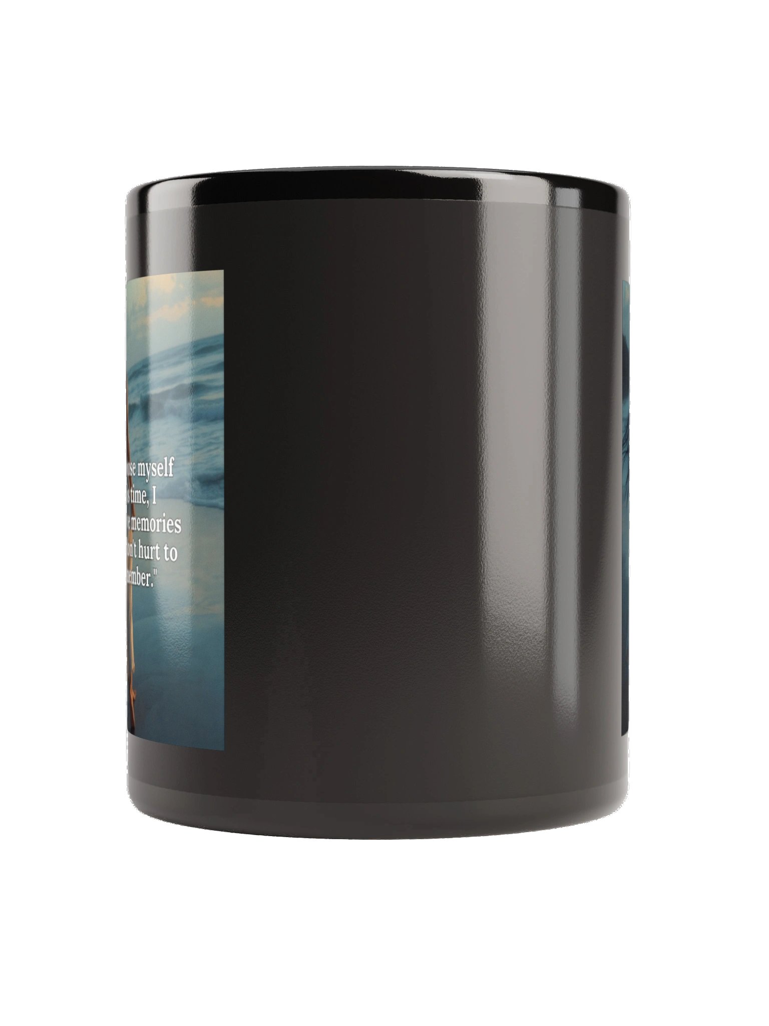 Mind Matter- I Choose Myself Beach Quote- Black Mug product image (2)