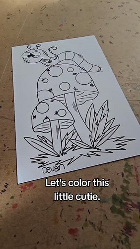 Day 117 of sharing my art. 🐛🍄🌈

#artbydevan #devantheartist #artist #colorful #cute