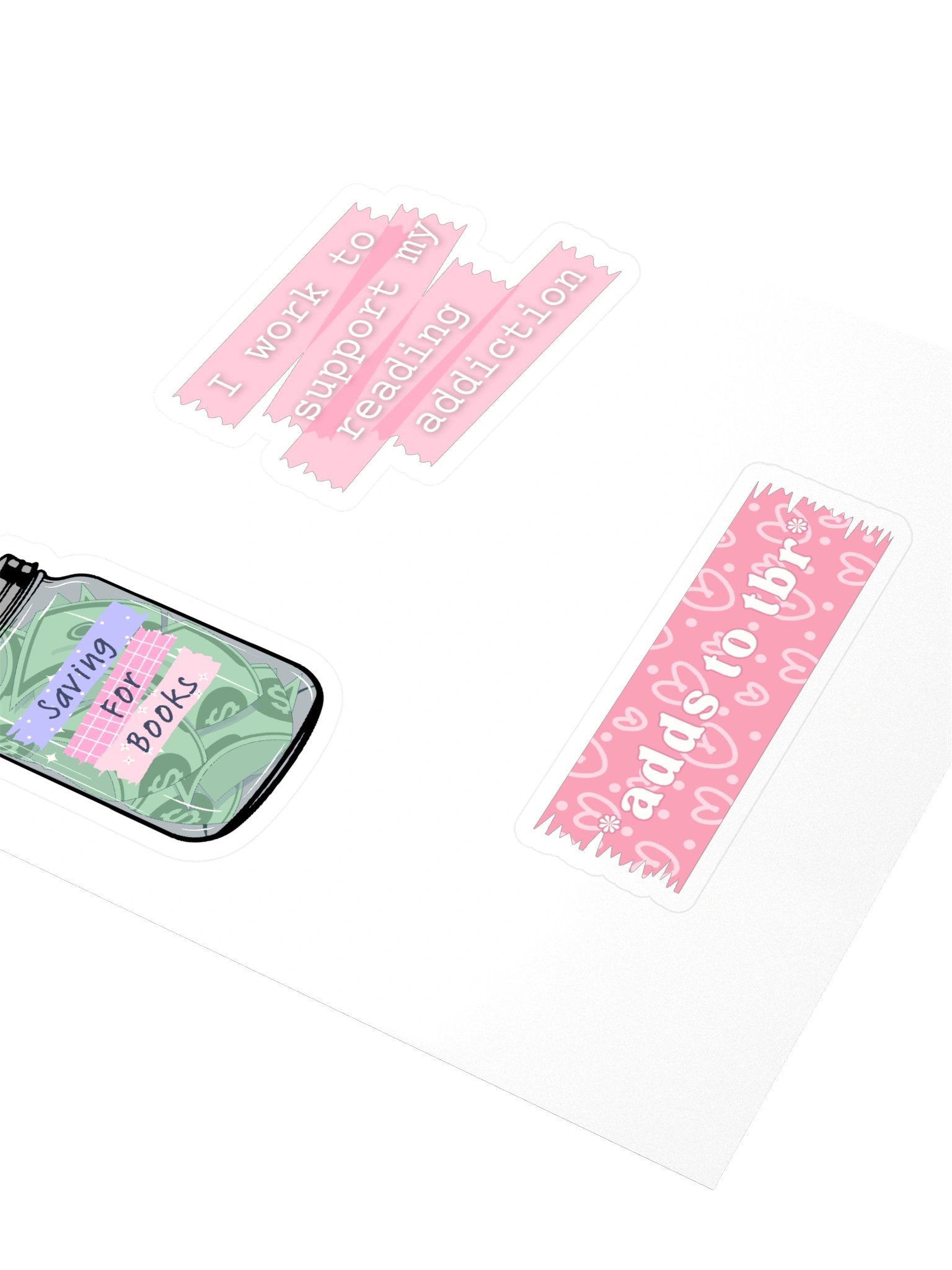 Book Lover Stickers - Pink product image (3)