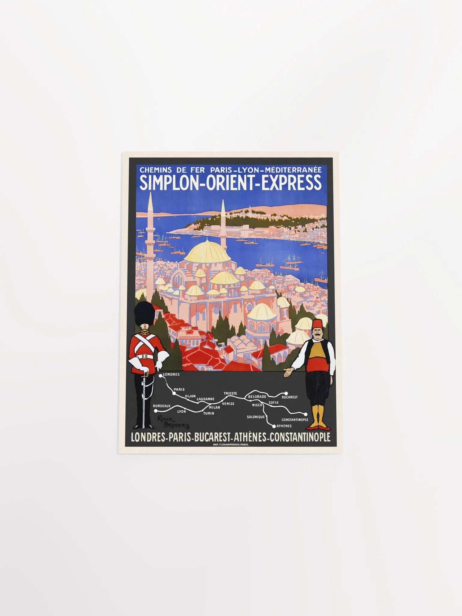 Orient Express, Simplon, Istanbul, Turkey, 1900 — retro vintage travel poster product image (9)