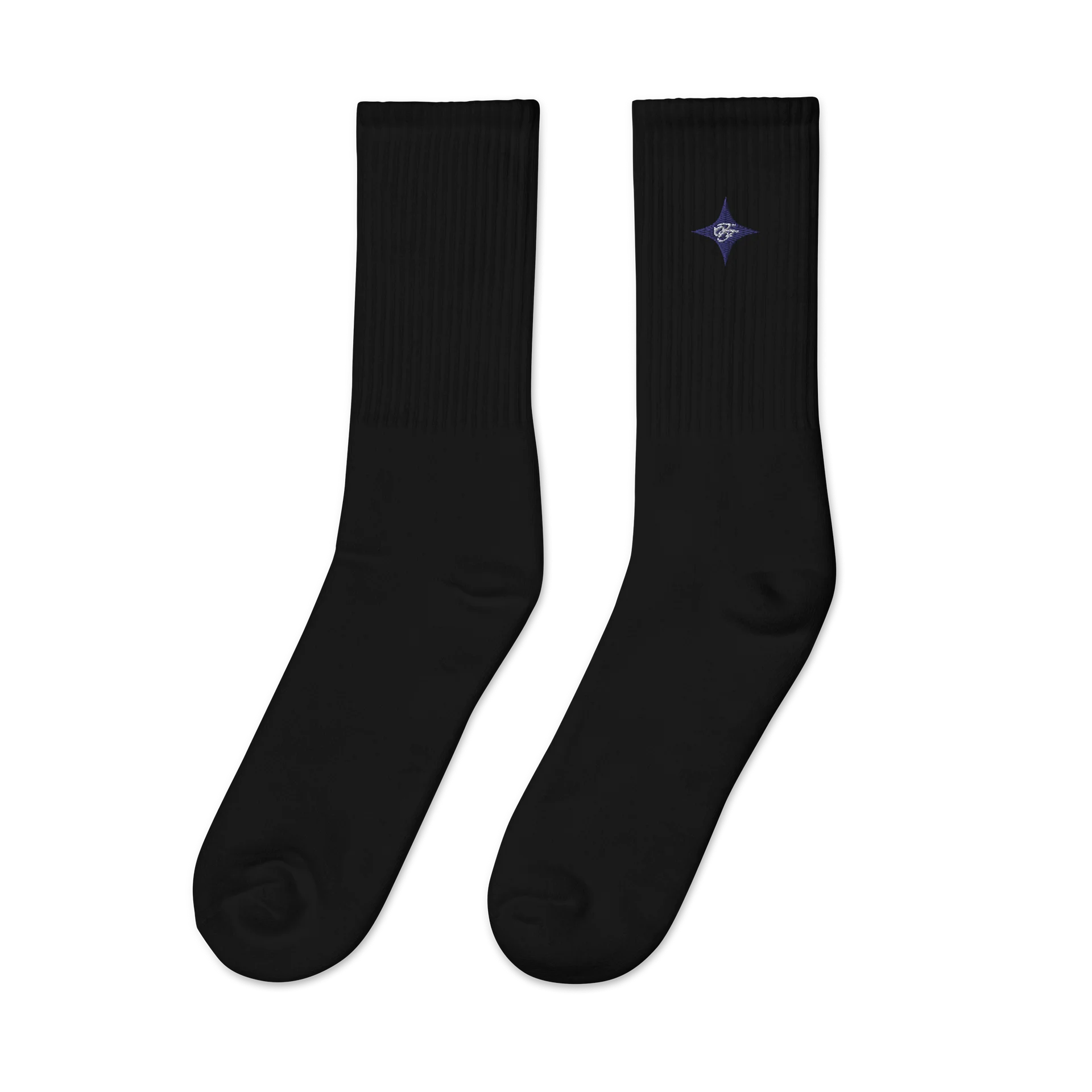 F&F Star Embroidered Crew Socks (NVY) product image (2)