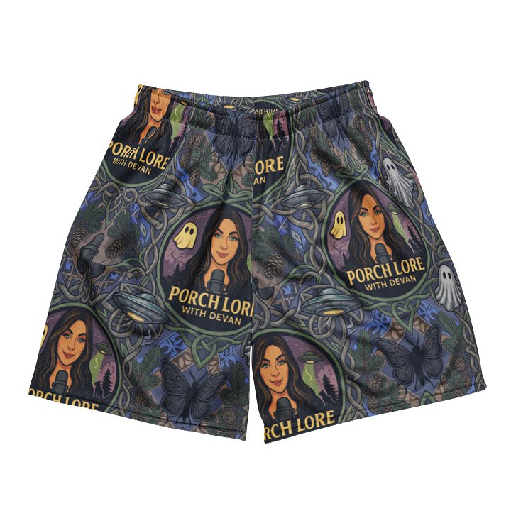 PORCH LORE DEVAN PERIWINKLE MOTH UNISEX SHORTS product image (2)