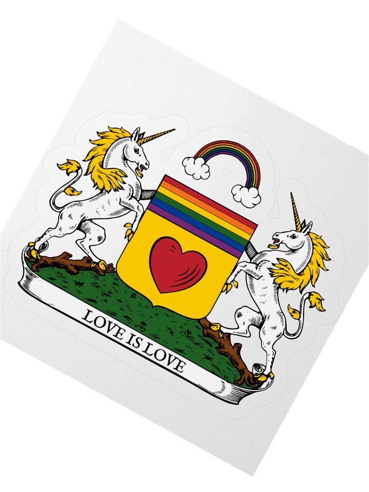 Love Is Love Unicorn Kiss Cut Sticker product image (5)
