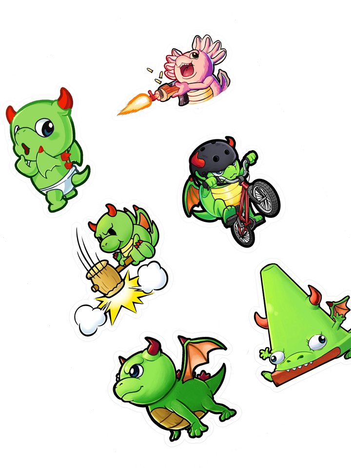 The Dragon of Many Hobbies Sticker Pack product image (1)