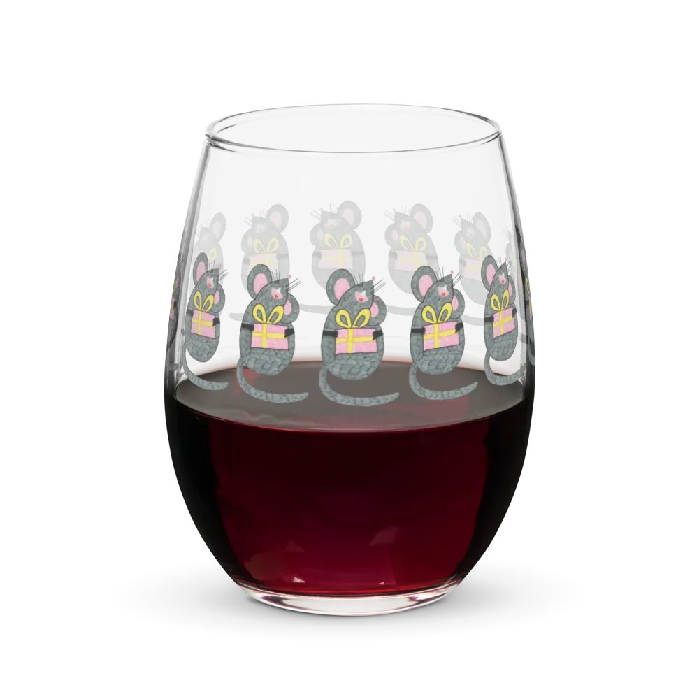 Present mouse Stemless Wine Glass product image (8)