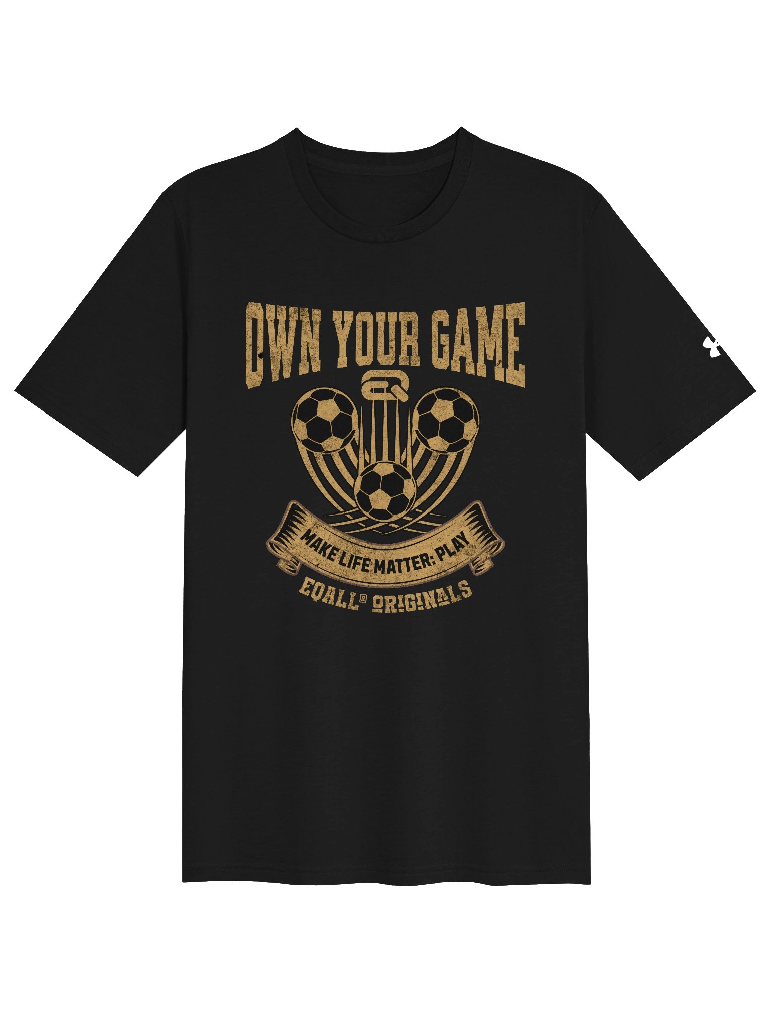 EQALL® ft. Under Armour® Unisex Athletic Tee_Own Your Game_Goldish product image (1)