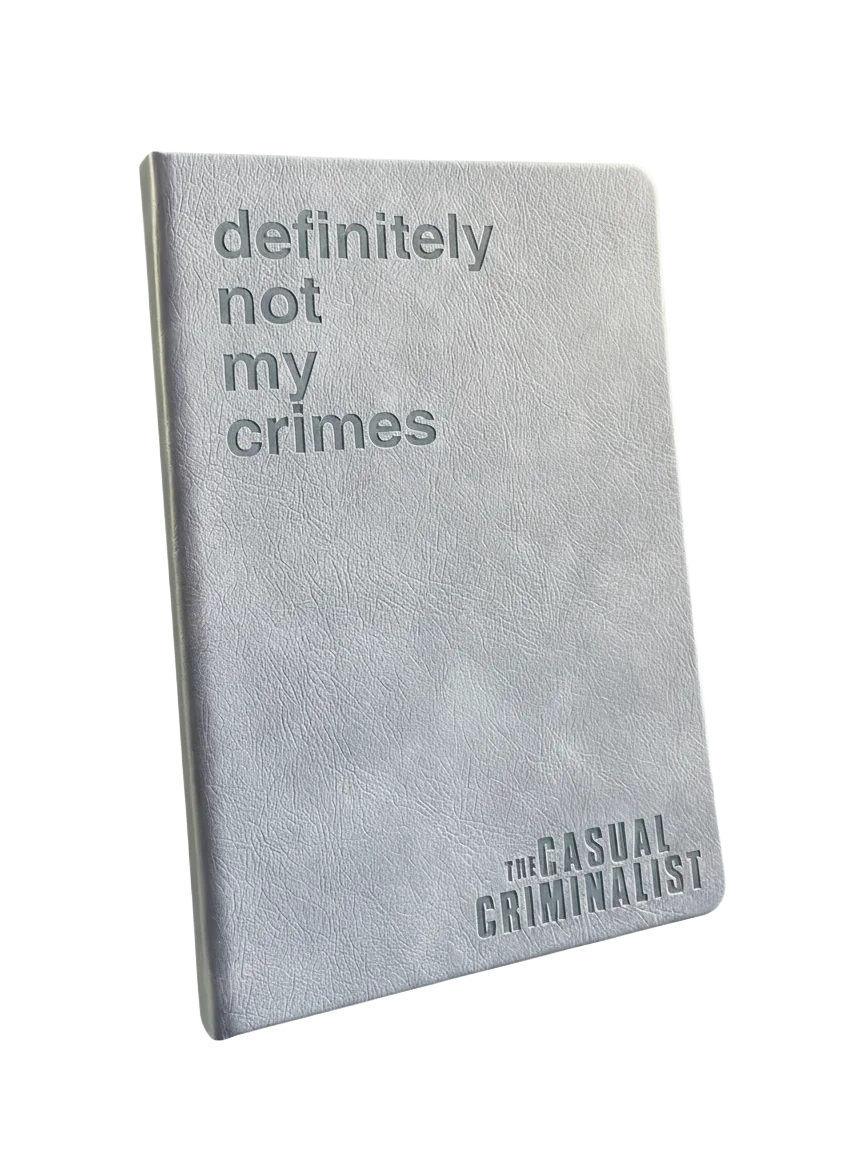 "Don't Write Down Your Crimes" Notebook (SIGNED) - EU Shipping product image (1)
