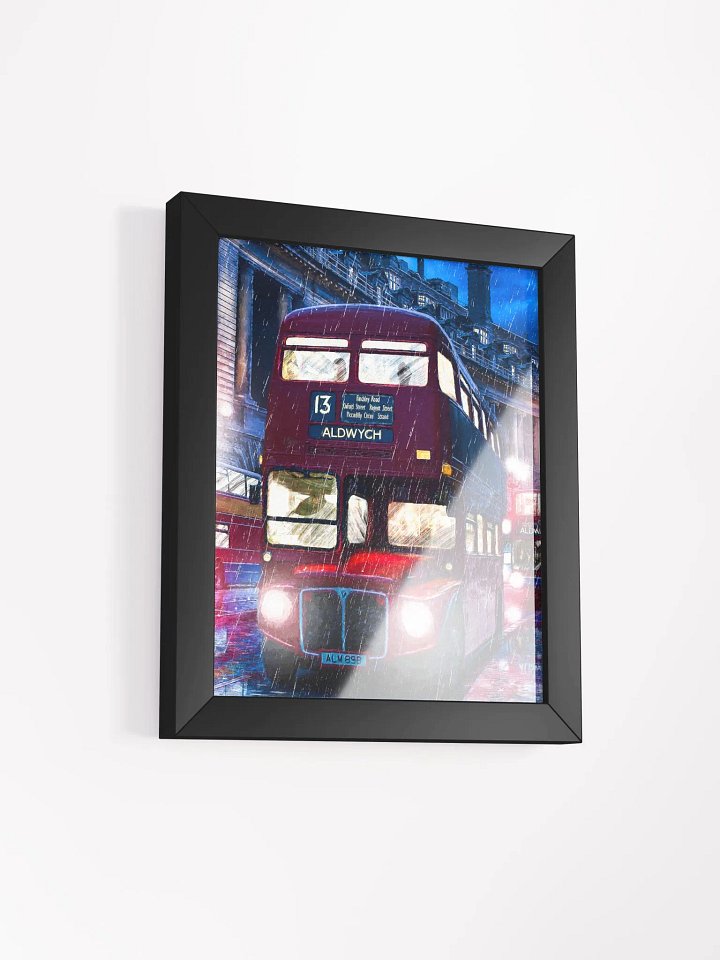 Routemaster Bus – Rainy London Studio Framed Print product image (2)