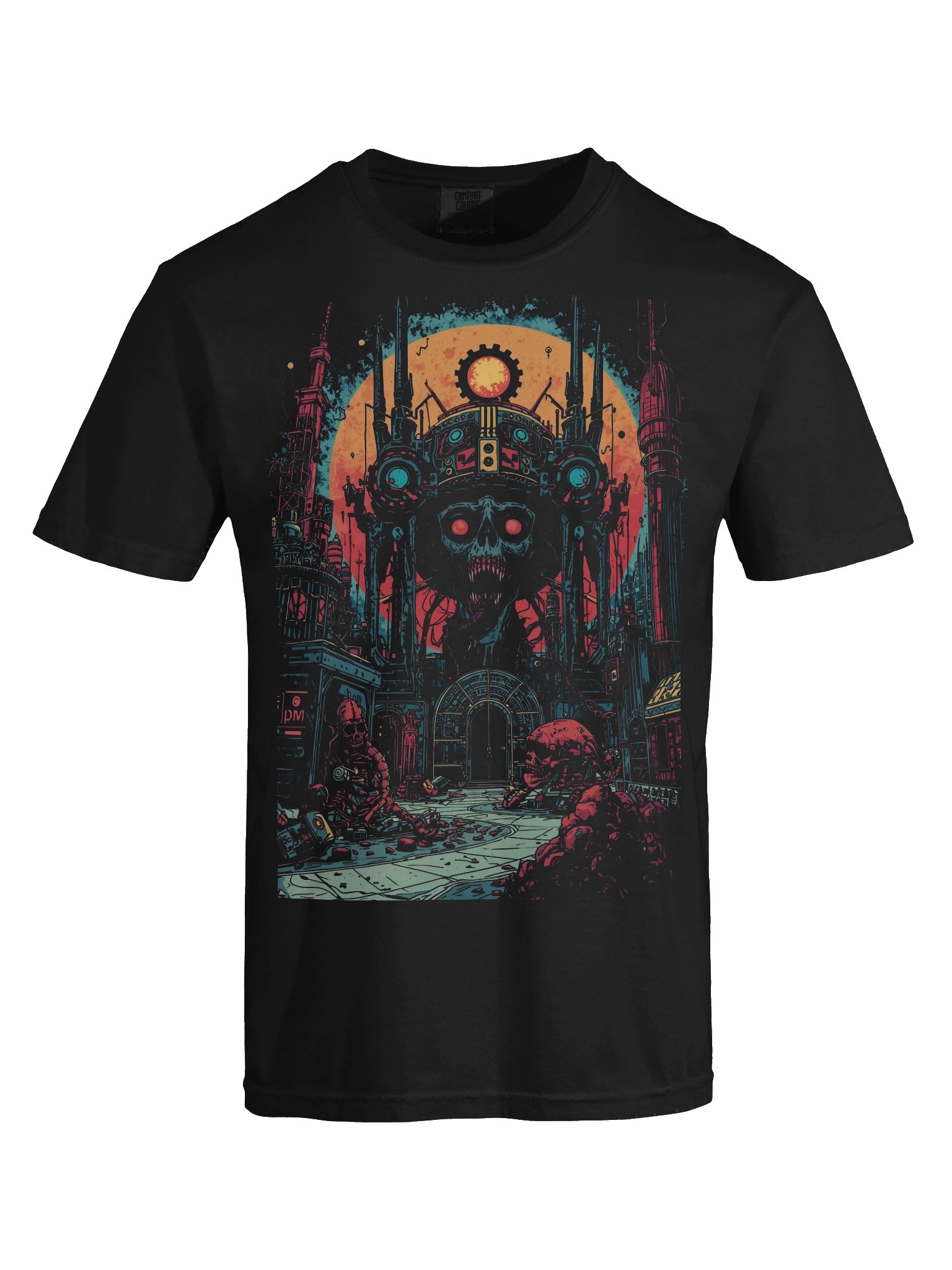 Neon Apocalypse Skull Heavyweight T-Shirt product image (2)