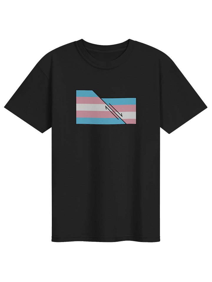 Trans Faulted Pride Flag Regular Fit T product image (1)