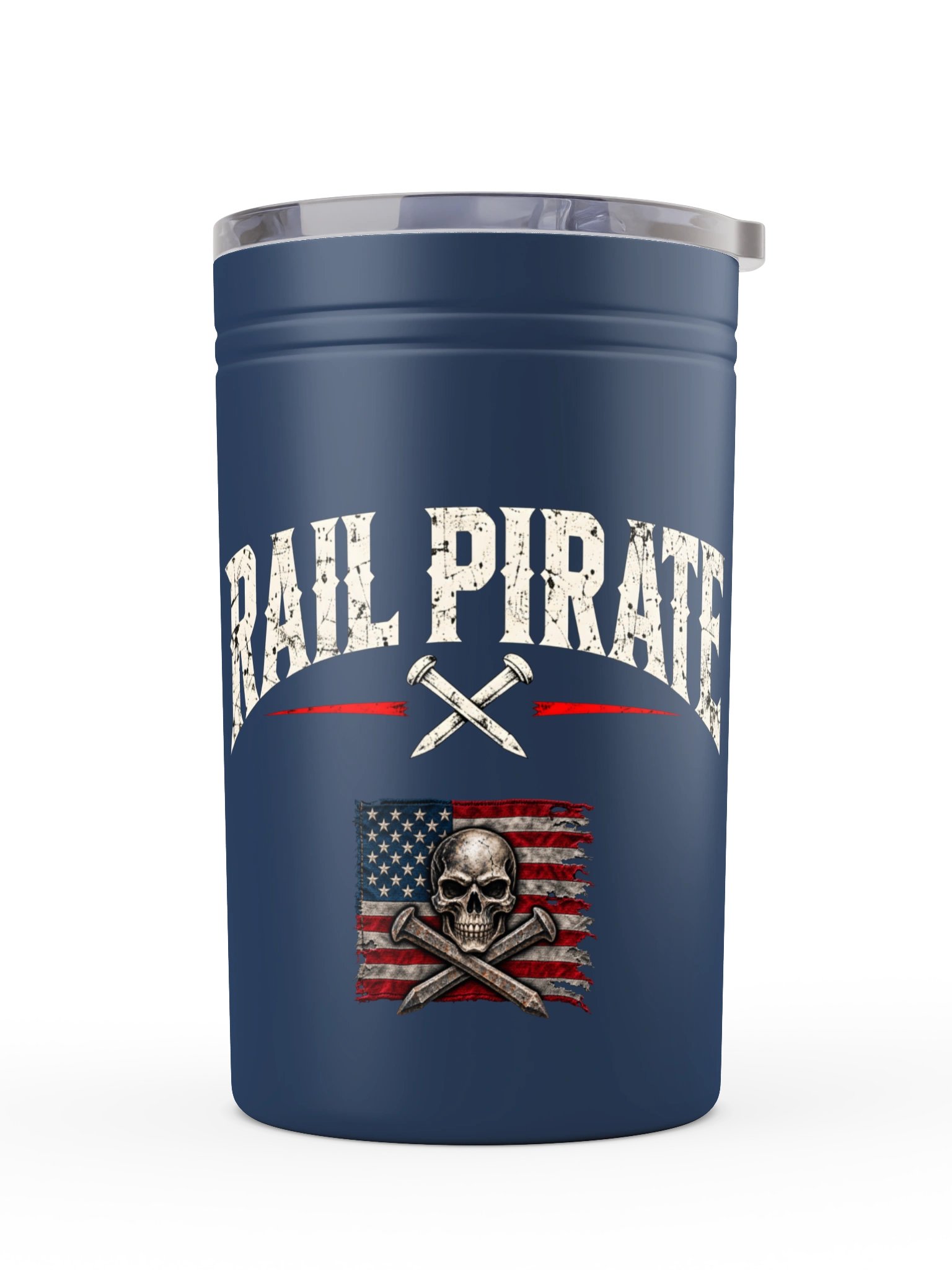 Rail Pirate™ Wordmark & Flag Sherpa Tumbler — 11 oz product image (1)