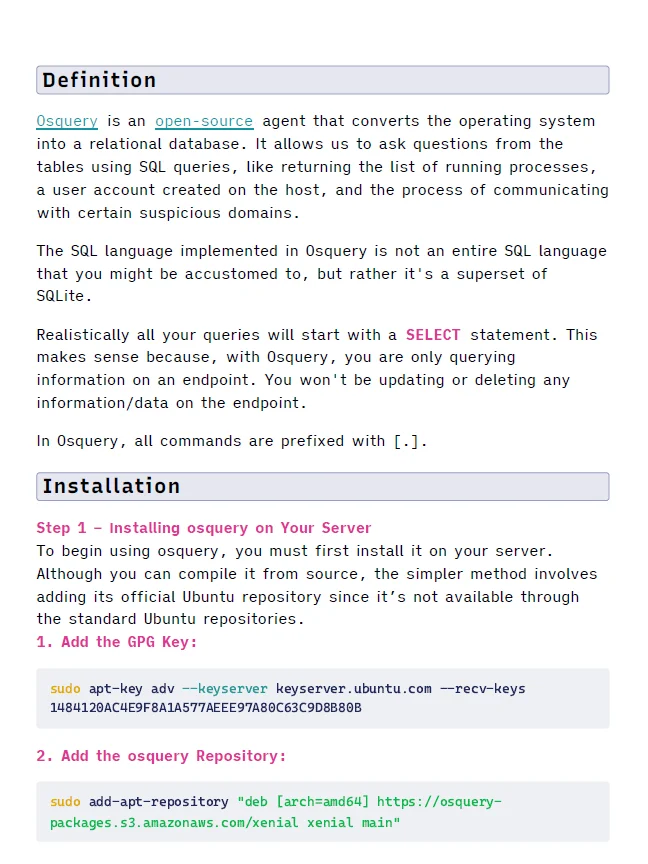 Osquery Cheat Sheet product image (2)