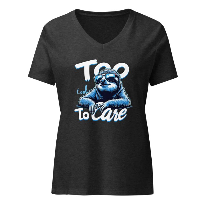 Sloth Vibes Women's Relaxed V-Neck Tee product image (3)