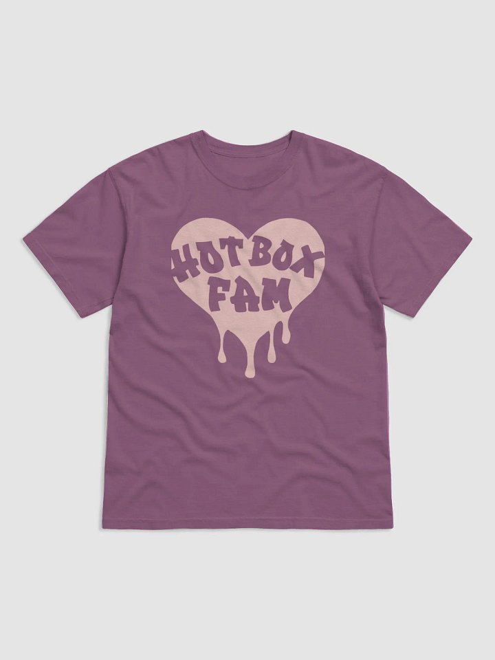 UNISEX HOT BOX FAM TRANSPARENT PALE PINK HEART LOGO TEE product image (6)