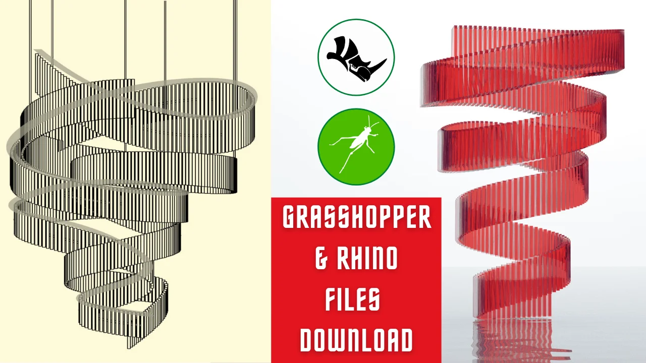 Parametric Chandelier Design Rhino Grasshopper Files Download product image (1)