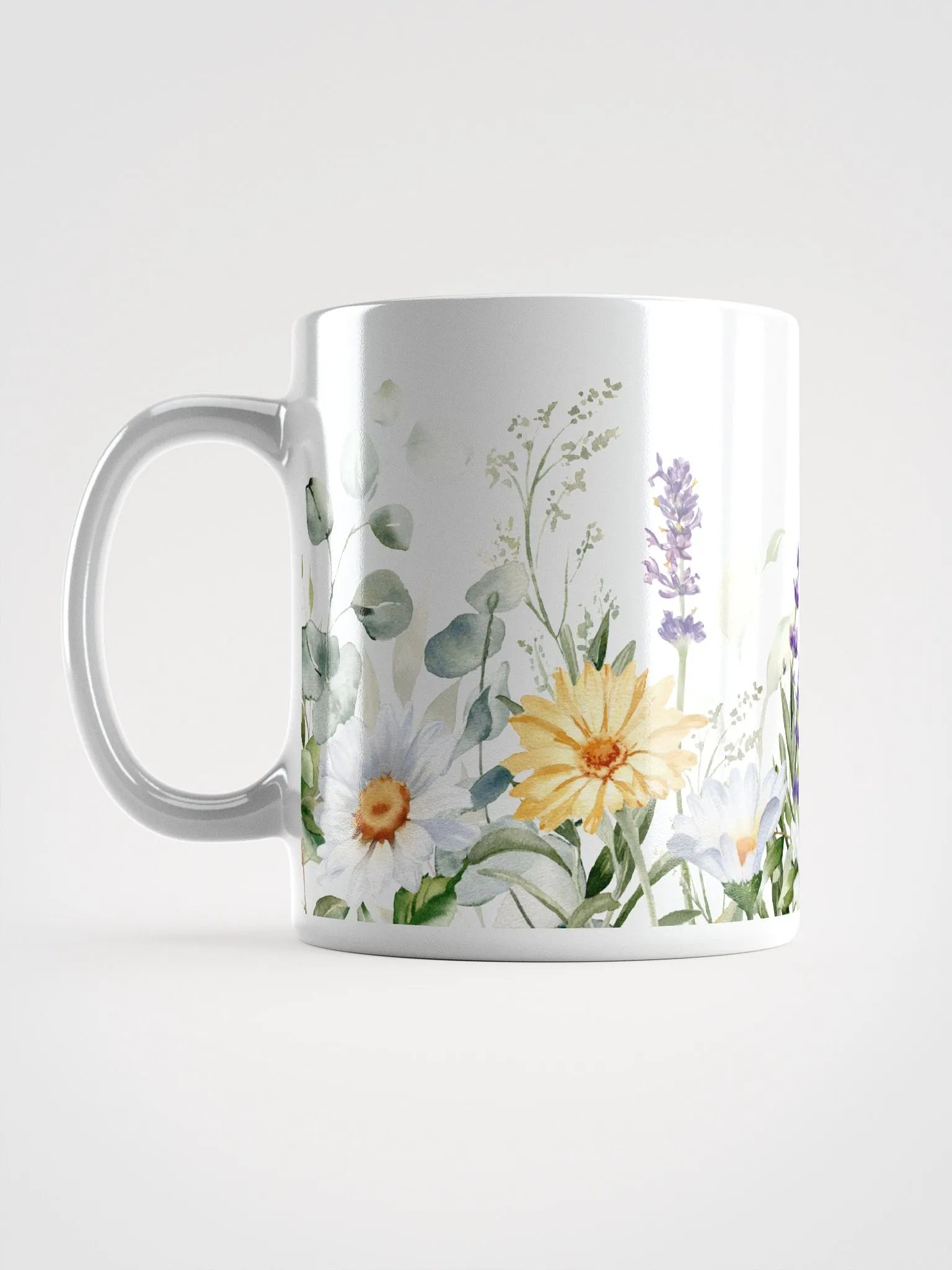 Wild Flowers White Ceramic Mug product image (11)