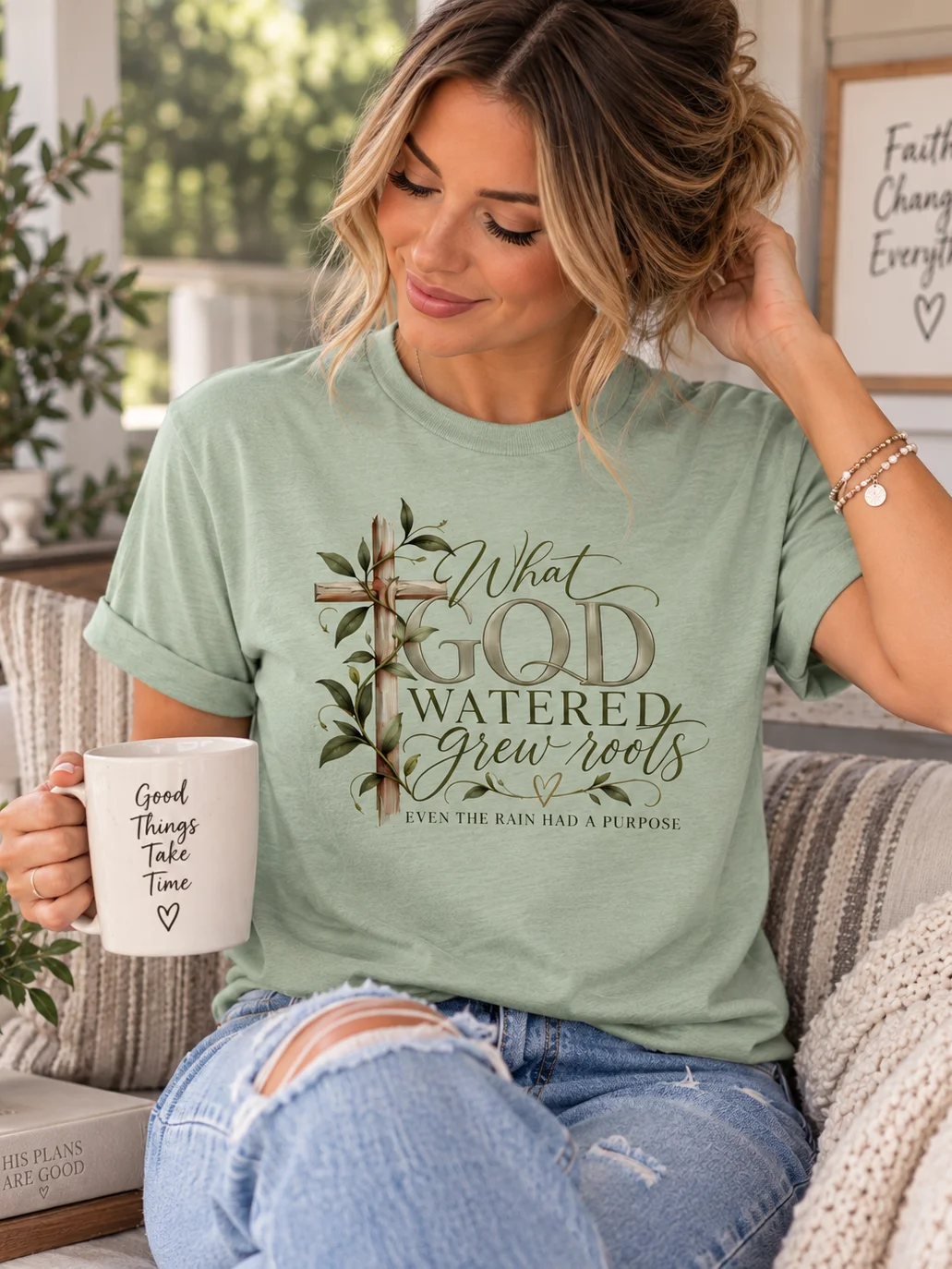 What God Watered Grew Roots Tee product image (1)
