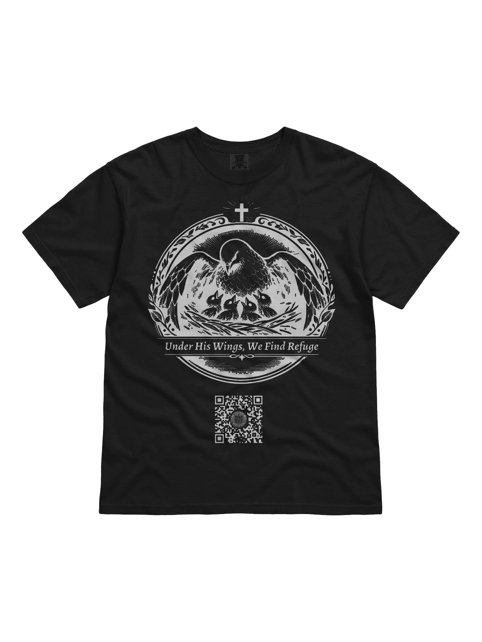 Sheltered and Nurtured (White on Black/Color) product image (1)